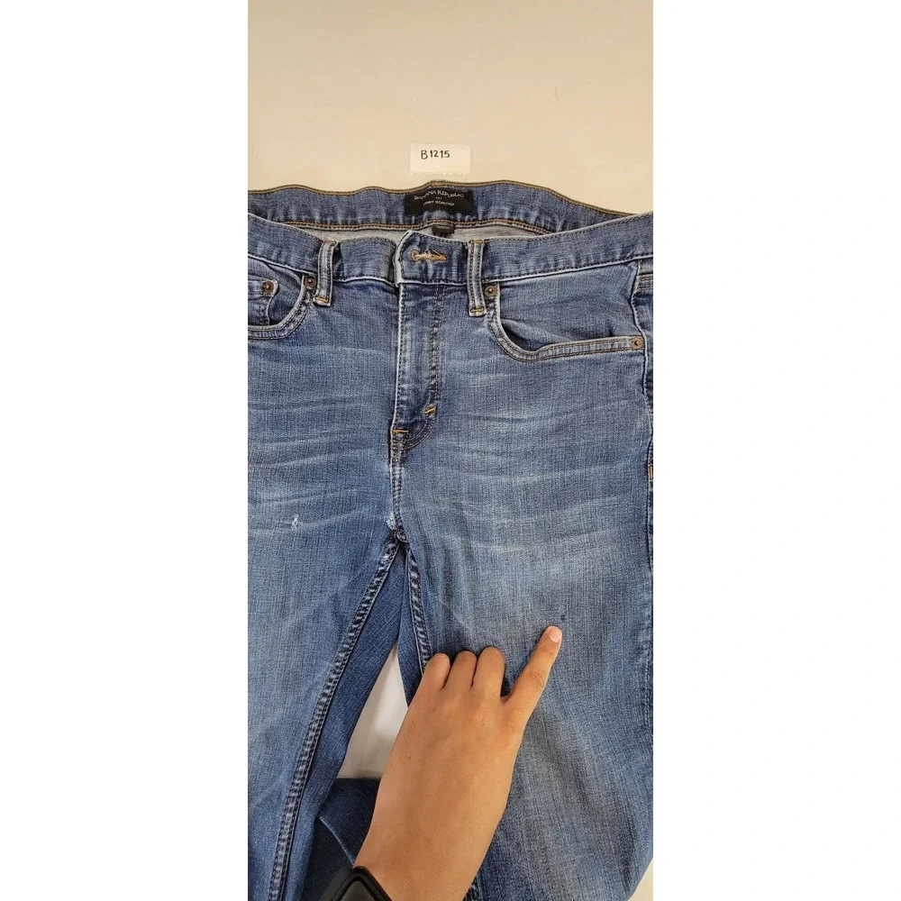 Banana‎ Republic Skinny Tech Motion Mens Jeans 31x30 Blue Denim Slim Fit